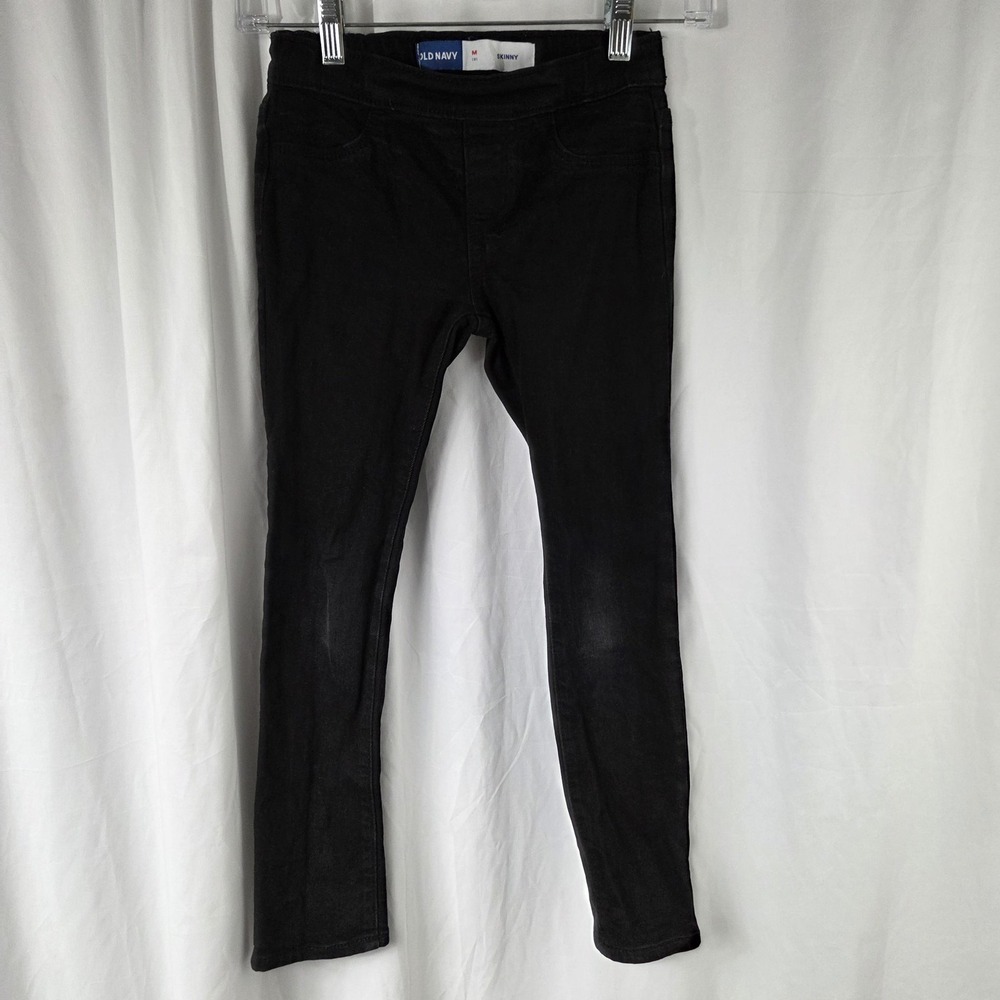 Old Navy Jeans Kids 8 Black Skinny Slim Fit Pull On Stretch Denim Casual